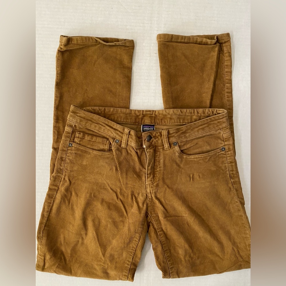 Patagonia Organic Cotton Corduroy Pants Mustard Tan Women's Size 27